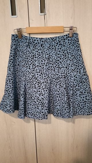 Falda pantalón corta Stradivarius azul