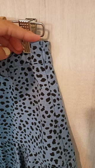 Falda pantalón corta Stradivarius azul