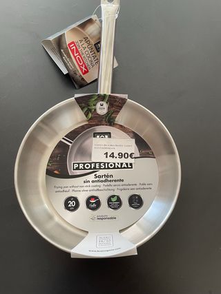 Sartén BRA Profesional 20cm Acero Inoxidable