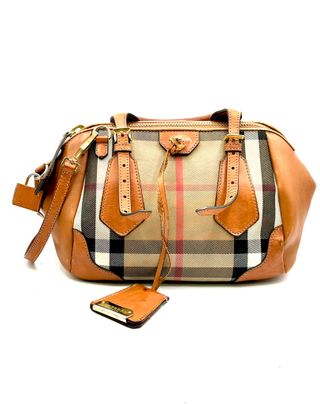 Bolso Burberry Cuero y Lona Check