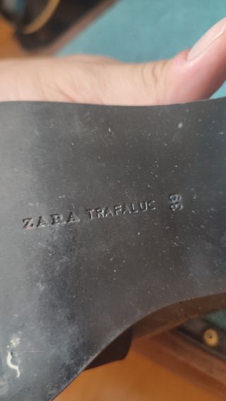 Zapatos Zara Negros Brillantes Mujer Talla 38