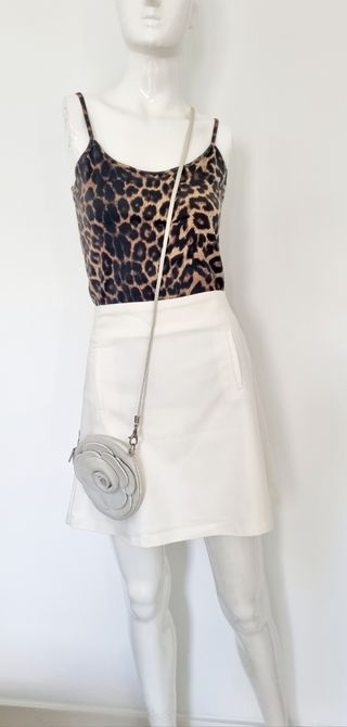 Falda Mango Talla L/40 blanca
