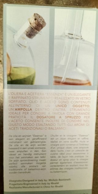 Oliera Acetiera Rivaldi in Vetro soffiato 