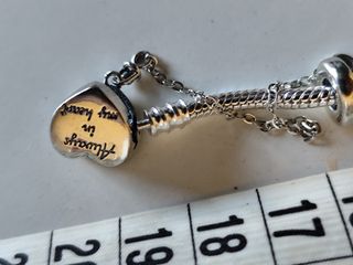 Pulsera de plata 925 con corazón y circonitas