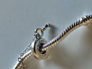 Pulsera de plata 925 con corazón y circonitas