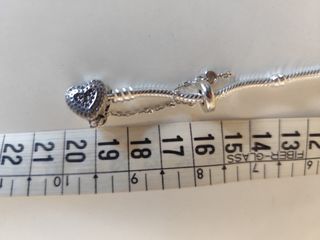 Pulsera de plata 925 con corazón y circonitas