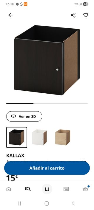 Estantería Kallax Negra Madera y accesorios 