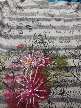Jersey Desigual gris estampado floral