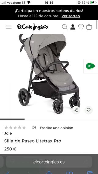 Silla de paseo Joie gris