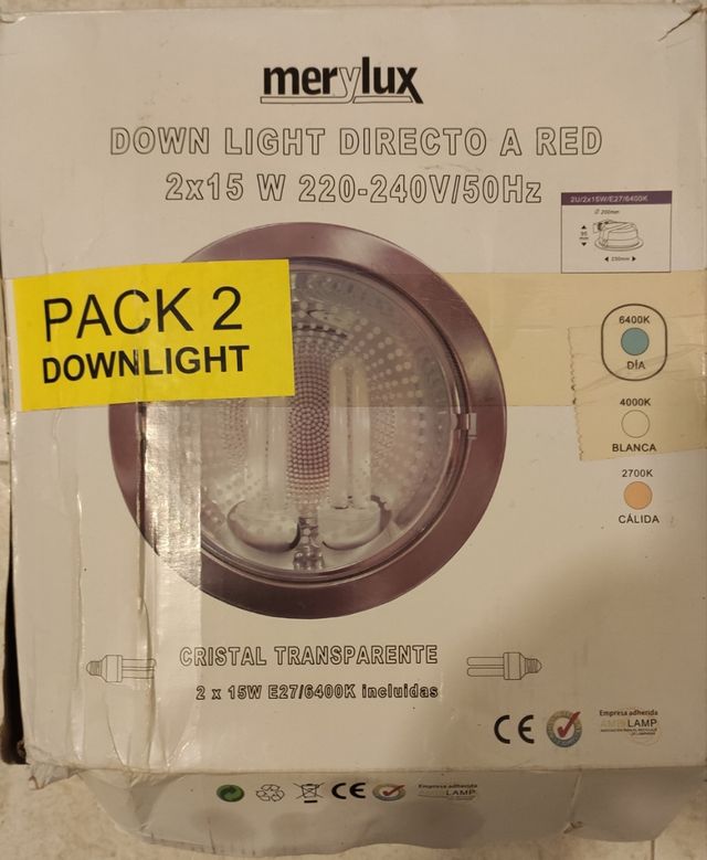 Merylux Downlight LED 2x15W 220-240V 6400K