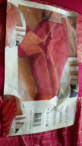 Trapunta letto matrimoniale rosa e rosso