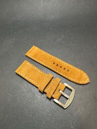 Correa artesanal de cuero para reloj