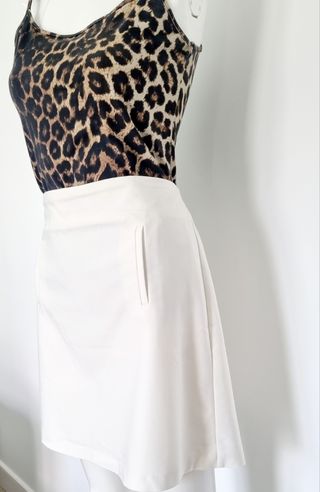 Falda blanca Mango Talla L/40