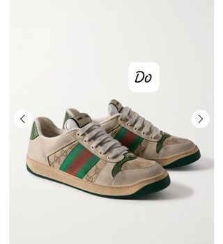 Zapatillas Gucci Beige y Verde