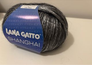 8 gomitoli Lana Gatto Shanghai grigio brillante