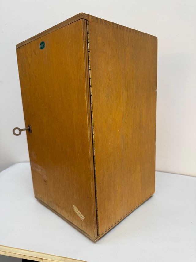 Custodia per microscopio in legno con serratura