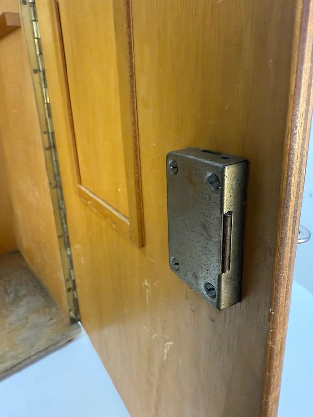 Custodia per microscopio in legno con serratura