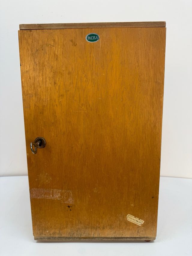 Custodia per microscopio in legno con serratura