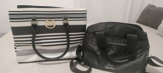 Bolsos Michael Kors Rayas Blanco y Negro