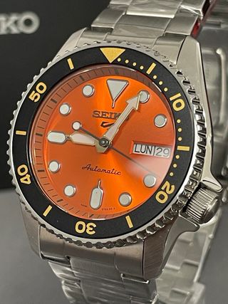 Reloj SEIKO 5 Sport 38mm “Orange Midi” SRPK35K1