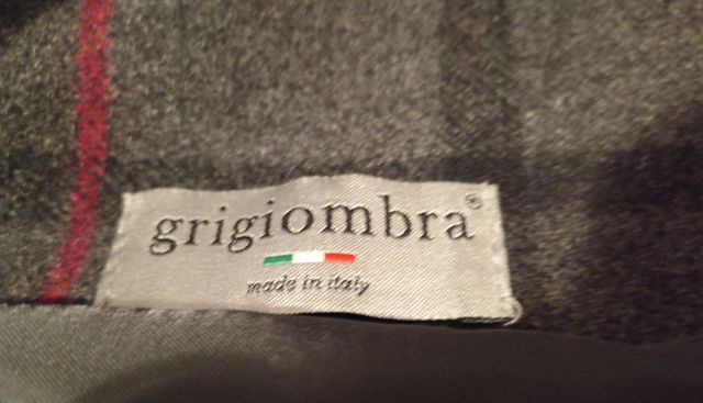 Cappotto donna a quadri grigio e rosso taglia 44