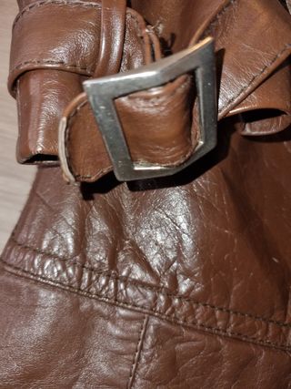 Trench in vera pelle vintage made in Italy