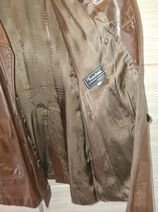 Trench in vera pelle vintage made in Italy