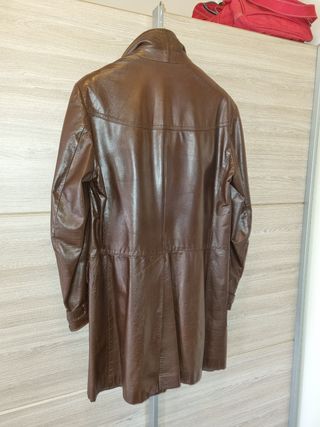 Trench in vera pelle vintage made in Italy