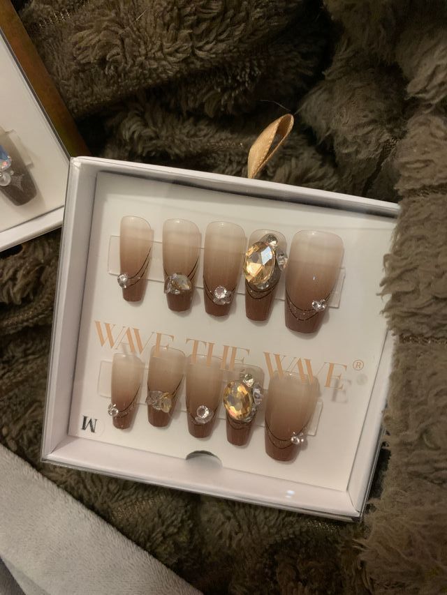 Kit Uñas Postizas Decoradas