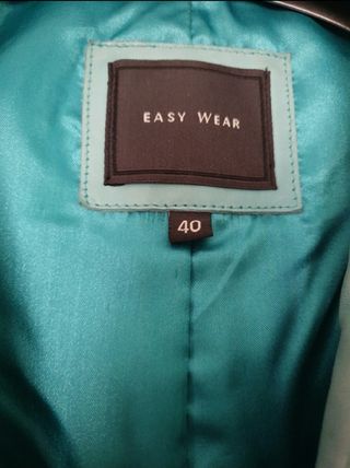 Cazadora cuero azul turquesa EAST WEAR