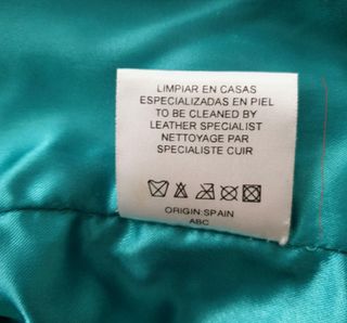 Cazadora cuero azul turquesa EAST WEAR
