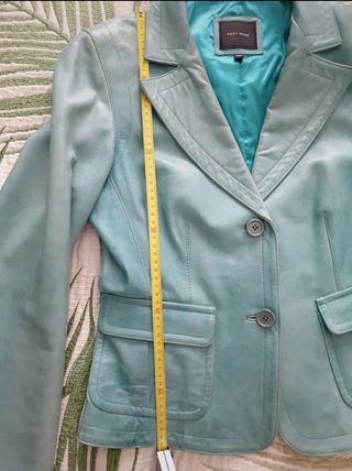 Cazadora cuero azul turquesa EAST WEAR
