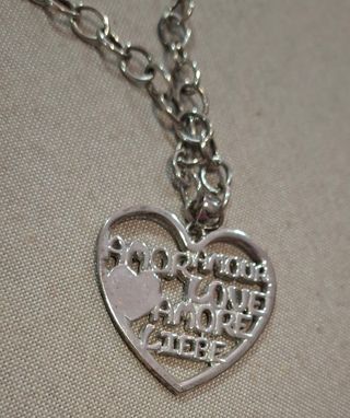 Colgante Corazón Amor Plateado.