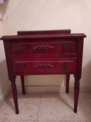 Mesita de noche clásica/rústica madera