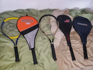 Lote de 5 raquetas de tenis