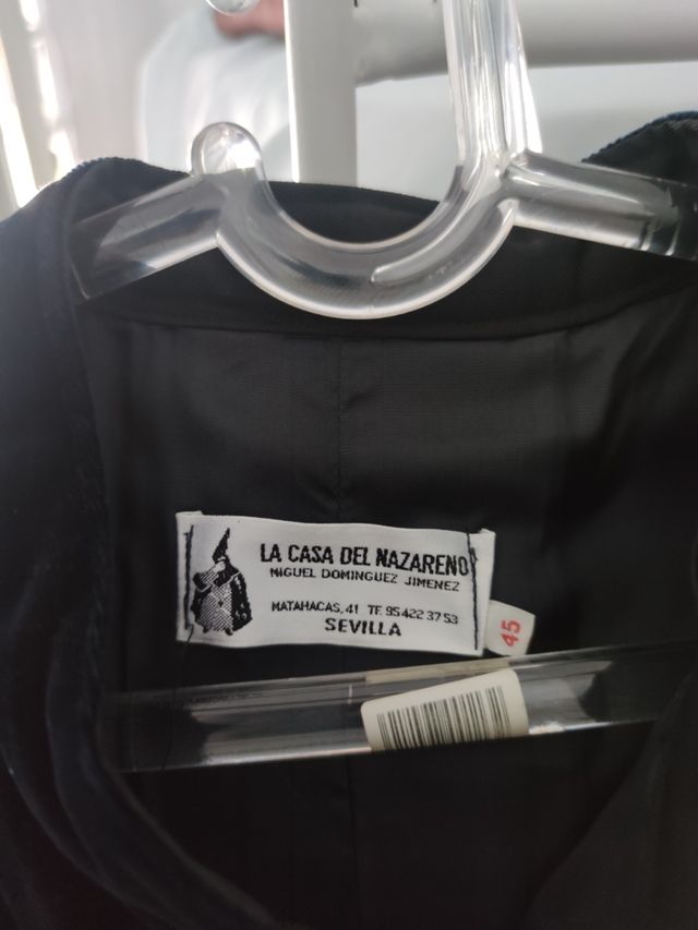 Túnica Nazareno Carretería terciopelo  azul marino