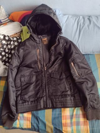 Chaqueta Schott con capucha Talla L
