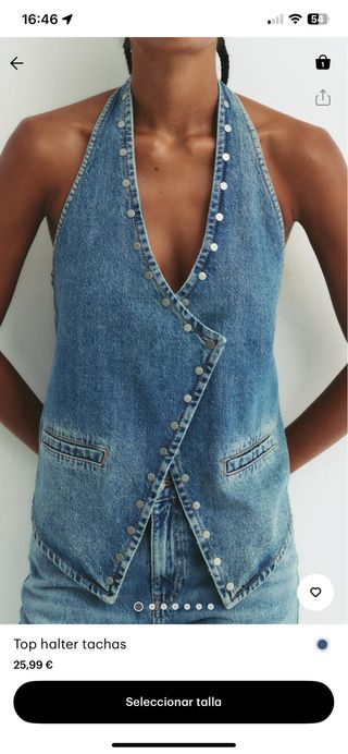 Chaleco denim Pull&Bear Talla L