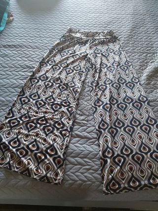 Pantaloni a palazzo donna stampa geometrica tg.U.