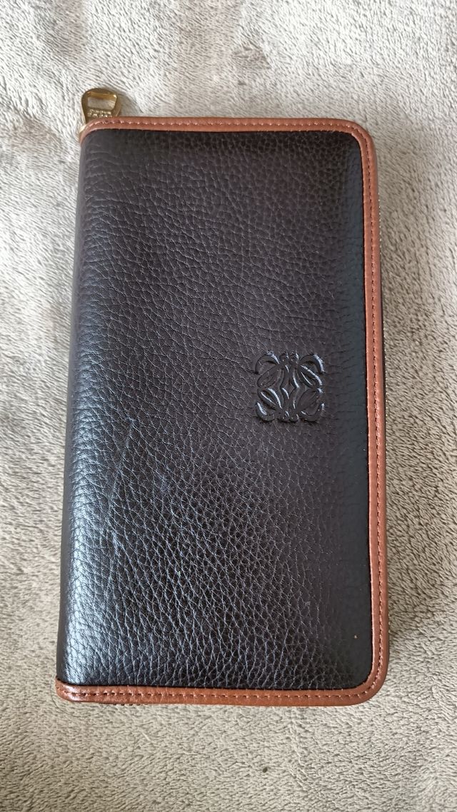 Cartera/monedero Loewe piel marrón y negra