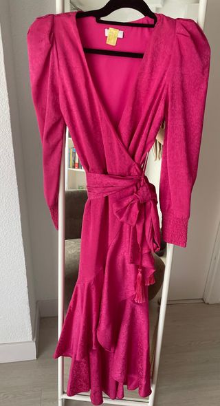 Vestido invitada Mioh rosa talla S