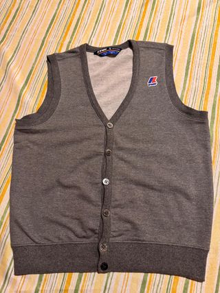 K-Way smanicato grigio e blu