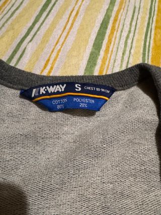K-Way smanicato grigio e blu