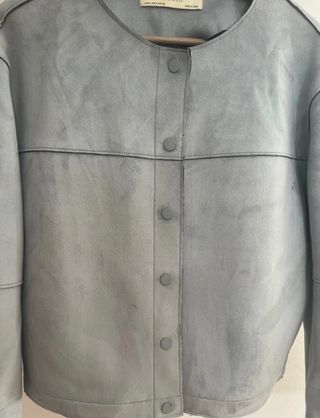 Chaqueta Zara antelina gris