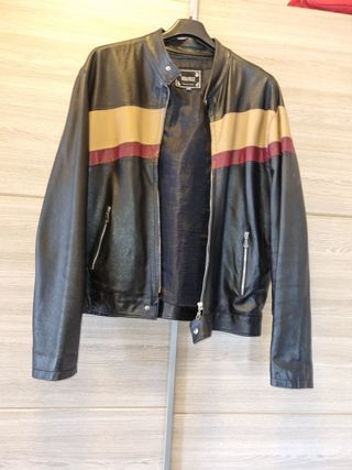 Giacca Vera Pelle Bicolore Made in Italy