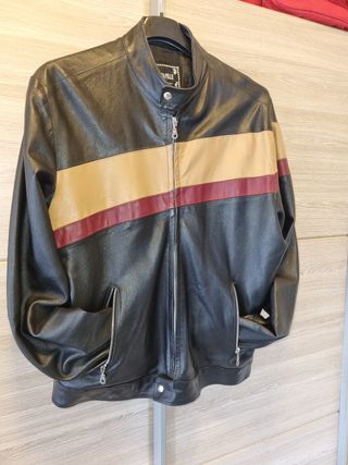 Giacca Vera Pelle Bicolore Made in Italy