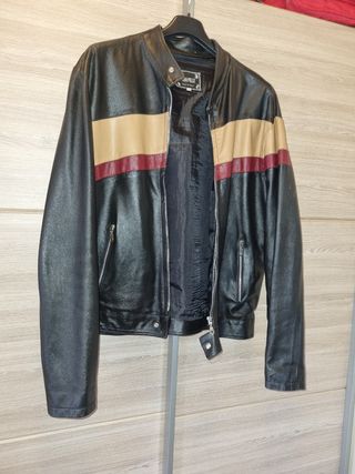 Giacca Vera Pelle Bicolore Made in Italy