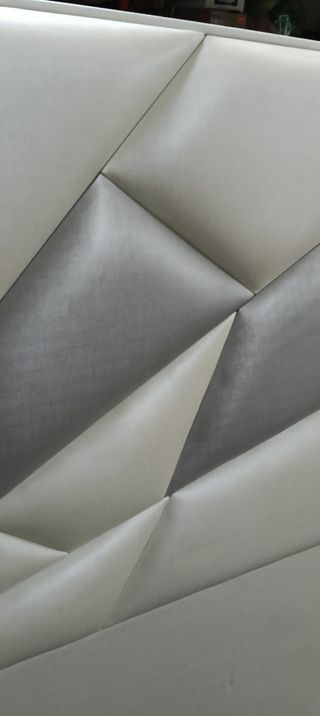 Cabecero de cama beige y gris de 150cm