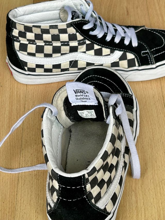 Zapatillas Vans 38,5 Sk8-Hi Checkerboard negro