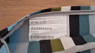 Funda cojín rayas tonos fríos 40x65cm